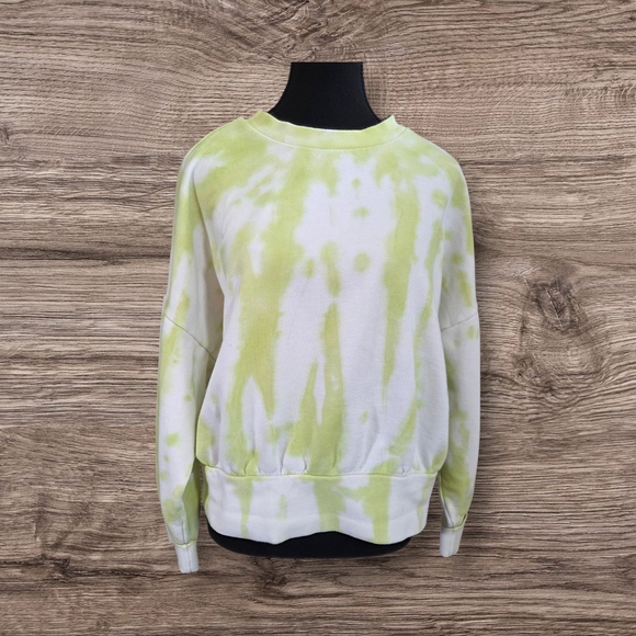 Old Navy Sweaters - Old Navy Women's Tie-Dye Sweater - Green and White Size L